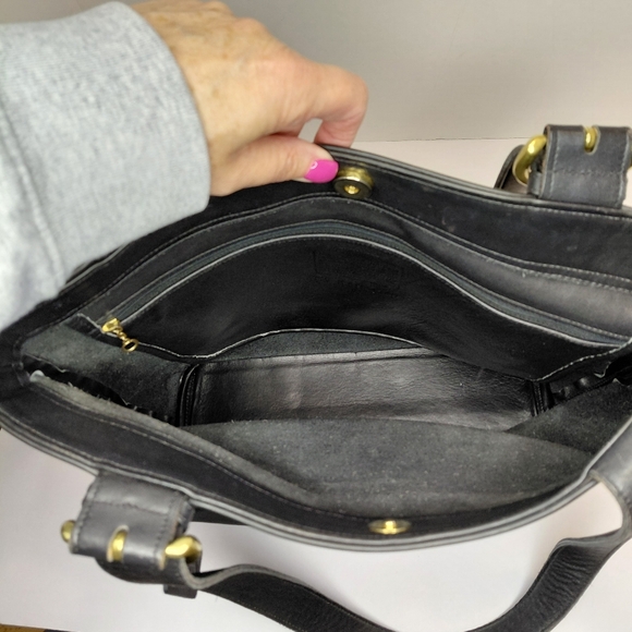 Coach Soho Lafayette Black Leather Tote Bag Vintage - Picture 5 of 16